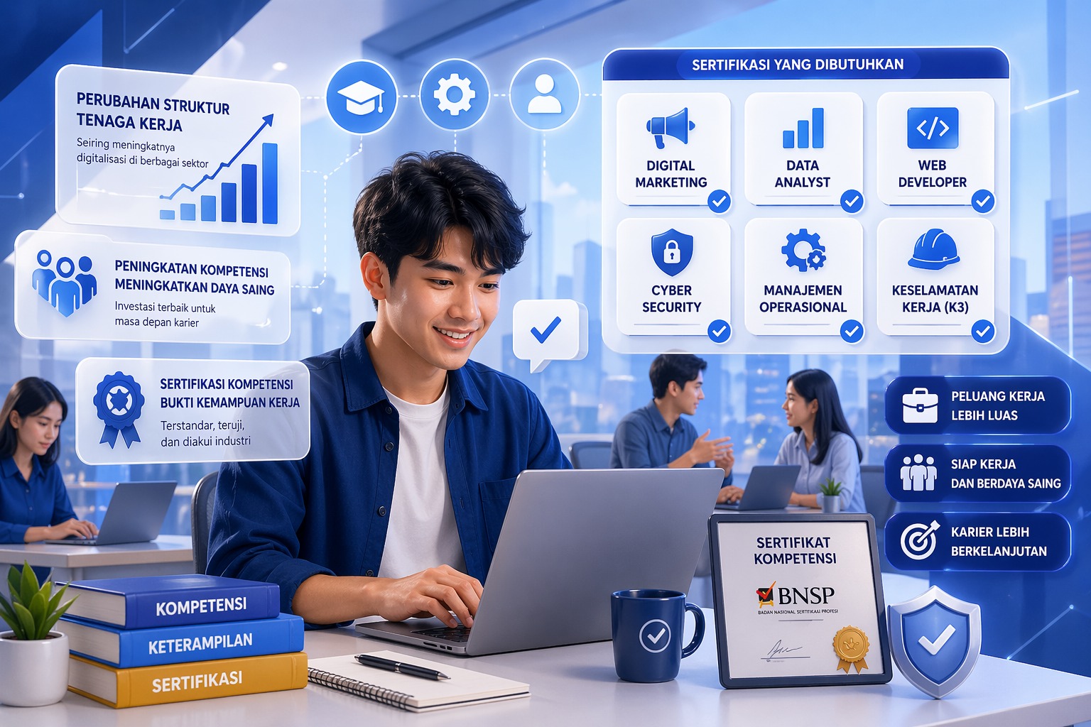 Gen Z meningkatkan kompetensi kerja melalui sertifikasi dan keterampilan digital di lingkungan kerja modern