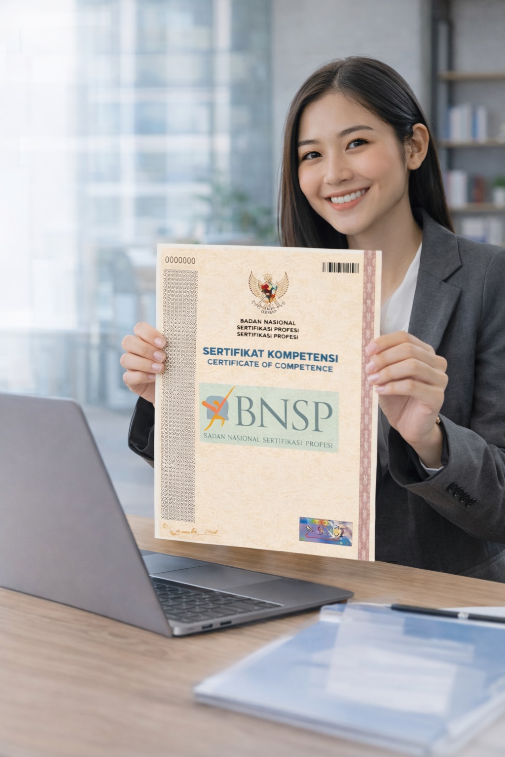 sertifikasi BNSP digital marketing dengan sertifikat kompetensi yang dipegang peserta