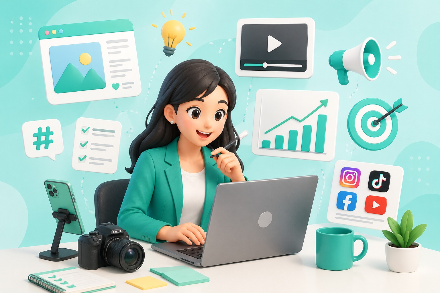 strategi konten digital untuk branding dan kompetensi kerja