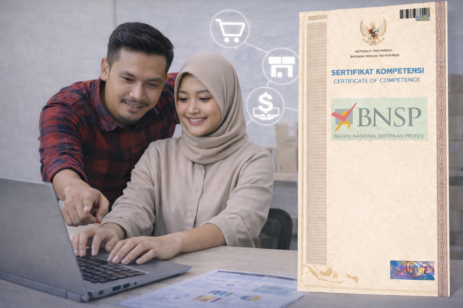 sertifikasi BNSP penjualan daring untuk karier di marketplace