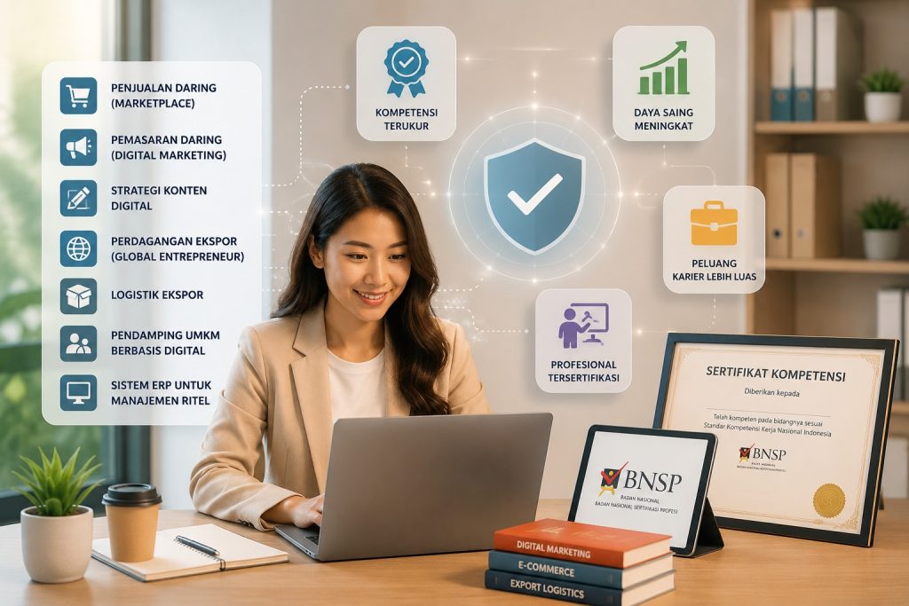 Profesional mengikuti sertifikasi BNSP untuk meningkatkan kompetensi digital dan peluang karier di dunia kerja modern