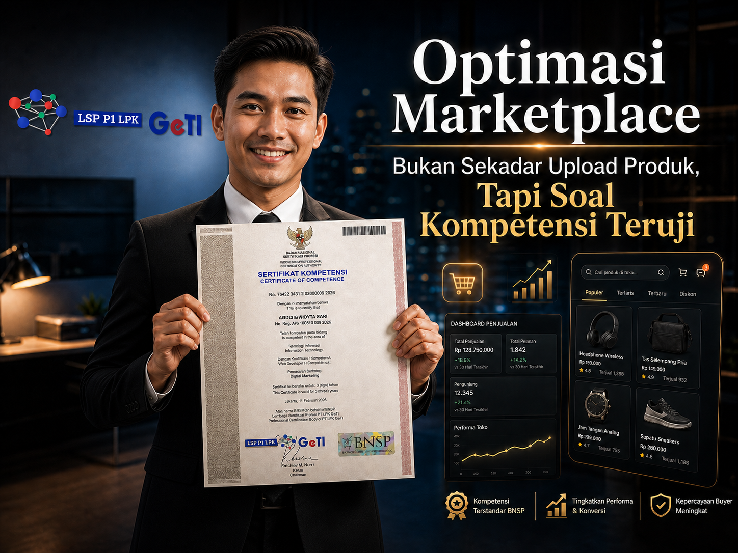 LSP P1 LPK GETI - Optimasi Marketplace Bukan Sekadar Upload Produk, Tapi Soal Kompetensi Teruji